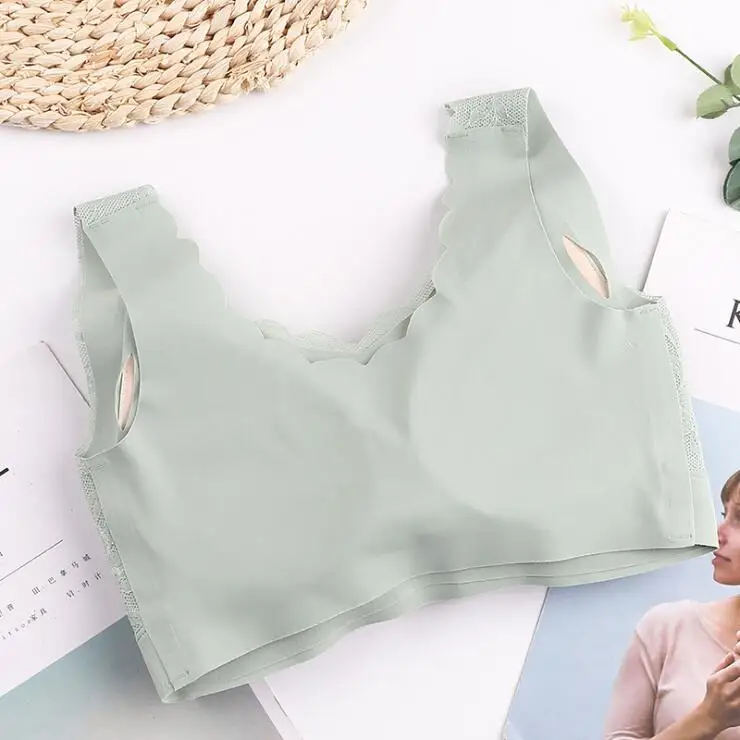 

Women Wireless Bra Lace Lingeries Breathable Underwear Seamless Sports Yoga Bras Summer Lace Tanks Tops