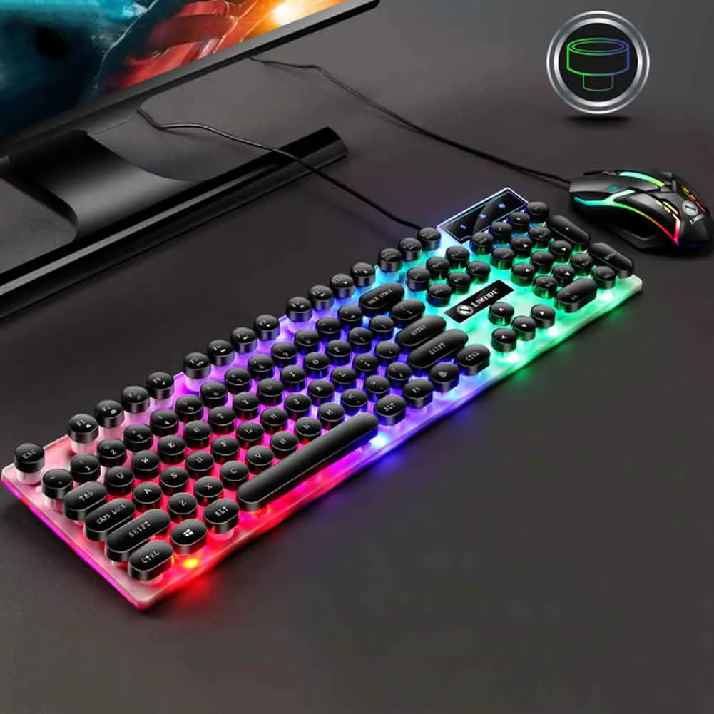 USB Office Colorful Backlight Laptop Low Noise Ergonomic Portable Smooth With Mouse For PC Home Wired Keyboard Set Accessories
USB Office Colorful Backlight Laptop Low Noise Ergonomic Portable Smooth With Mouse For PC Home Wired Keyboard Set Accessories