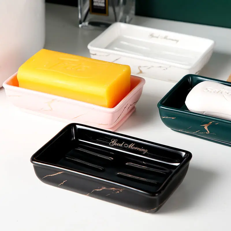 Household Light Luxury Ceramic Soap Dish Drain Toilet Creative Soap Dish Free Perforated Nordic Soap Box Storage Rack Hardware
Household Light Luxury Ceramic Soap Dish Drain Toilet Creative Soap Dish Free Perforated Nordic Soap Box Storage Rack Hardware