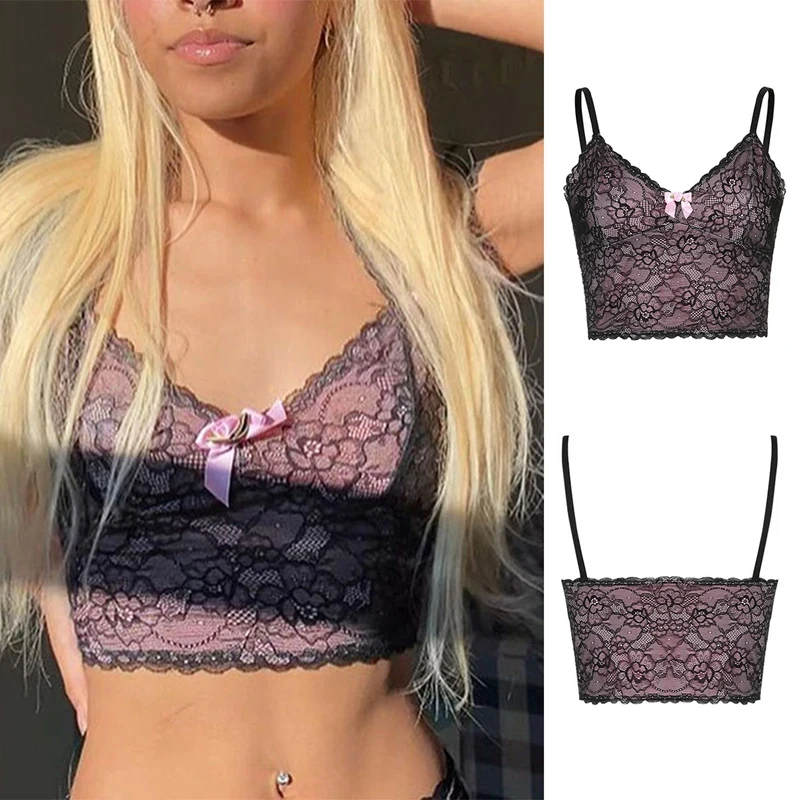 Lace Goth Cami Top Women Dark Vintage Kawaii Clothes Lace V Neck Sexy Bow Cute Crop Tops
Lace Goth Cami Top Women Dark Vintage Kawaii Clothes Lace V Neck Sexy Bow Cute Crop Tops