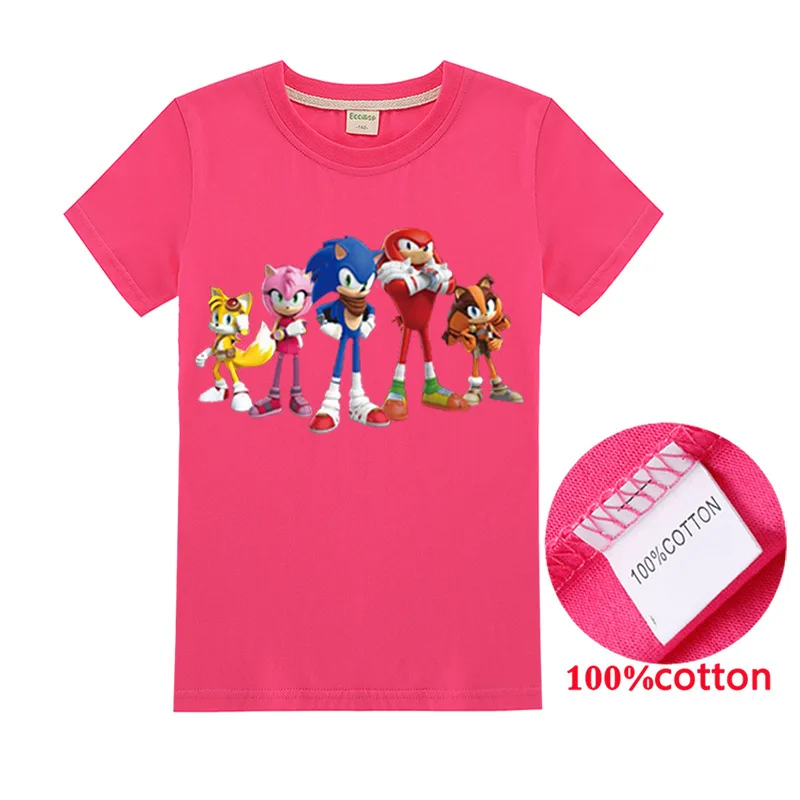 Fashion Casual Cartoon Style Sonic The Hedgehog Print Boys T Shirts Girls Summer Tops Short Sleeve Cotton Kids Clothes Camiseta
Fashion Casual Cartoon Style Sonic The Hedgehog Print Boys T Shirts Girls Summer Tops Short Sleeve Cotton Kids Clothes Camiseta