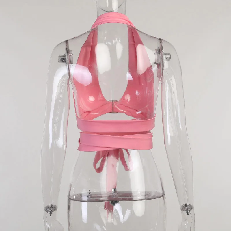 Sexy Tops Tie Waist Halter Club Party Clothes 2021 Women Strapless Off Shoulder Backless Black Summer Wrap Corp Top For Women
Sexy Tops Tie Waist Halter Club Party Clothes 2021 Women Strapless Off Shoulder Backless Black Summer Wrap Corp Top For Women