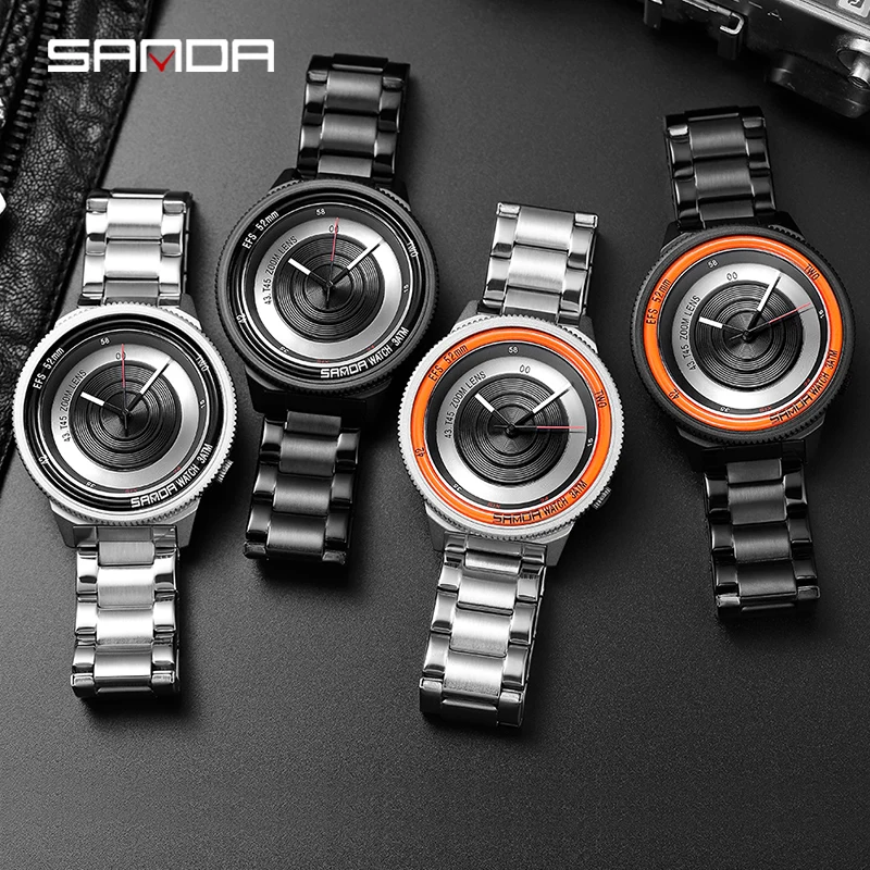 Sanda new watch photographer series fashion trend men's quartz watch cool Korean version of creative personality watch
Sanda new watch photographer series fashion trend men's quartz watch cool Korean version of creative personality watch