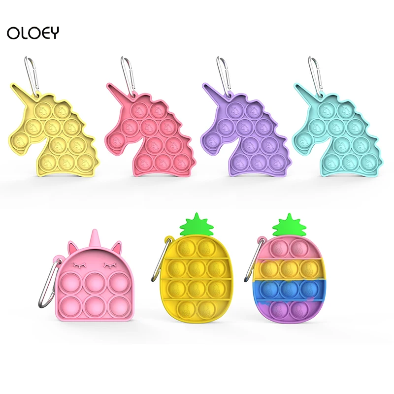 Mini Unicorn Push Pops Keychain Fidget Fidget-Toys Popit Creative Decompress the key Chain Kid
Mini Unicorn Push Pops Keychain Fidget Fidget-Toys Popit Creative Decompress the key Chain Kid