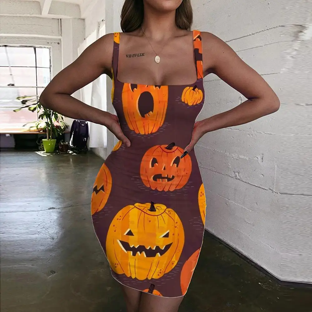 KYKU Halloween Dress Women Pumpkins 3d Print Hip Hop Halter Sleeveless Funny Vestido Sexy Womens Clothing Club Short Boho
KYKU Halloween Dress Women Pumpkins 3d Print Hip Hop Halter Sleeveless Funny Vestido Sexy Womens Clothing Club Short Boho