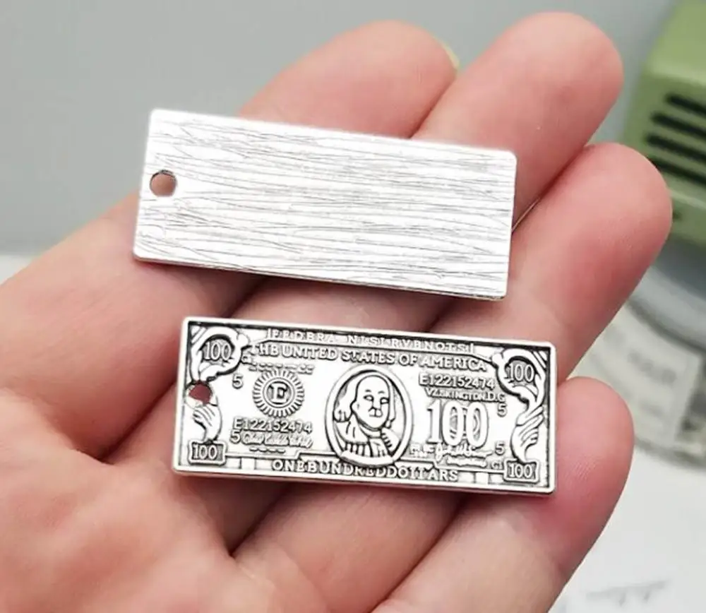 10pcs/lot--42x18mm,money chams, Antique silver plated U.S. dollar chams ,DIY supplies, Jewelry accessories
10pcs/lot--42x18mm,money chams, Antique silver plated U.S. dollar chams ,DIY supplies, Jewelry accessories