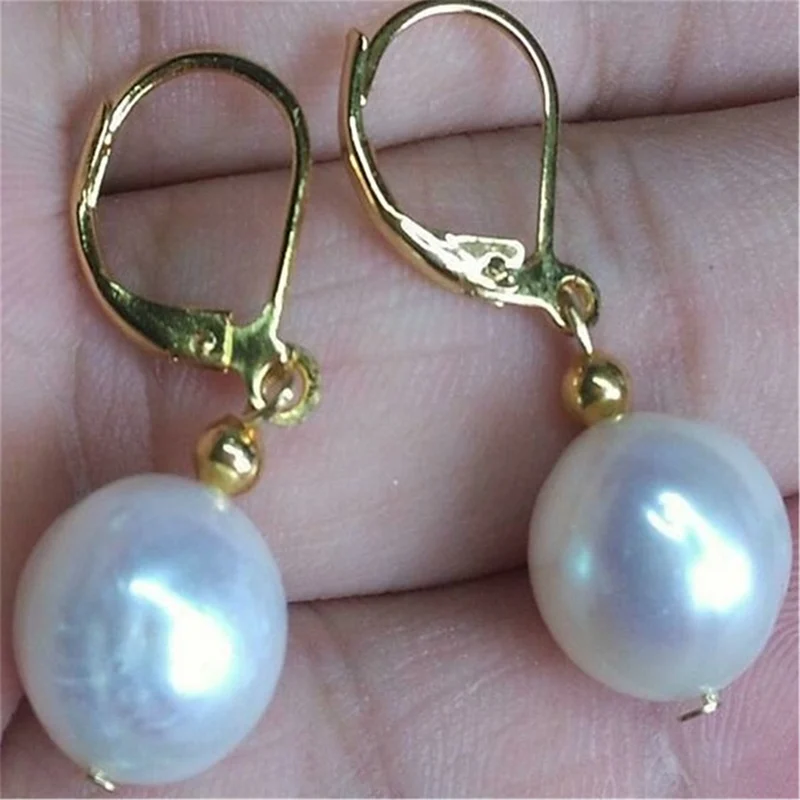 11-12mm White Baroque Pearl Earrings 18k Hook Mesmerizing Women Earbob Luxury TwoPin Real Flawless Natural
11-12mm White Baroque Pearl Earrings 18k Hook Mesmerizing Women Earbob Luxury TwoPin Real Flawless Natural