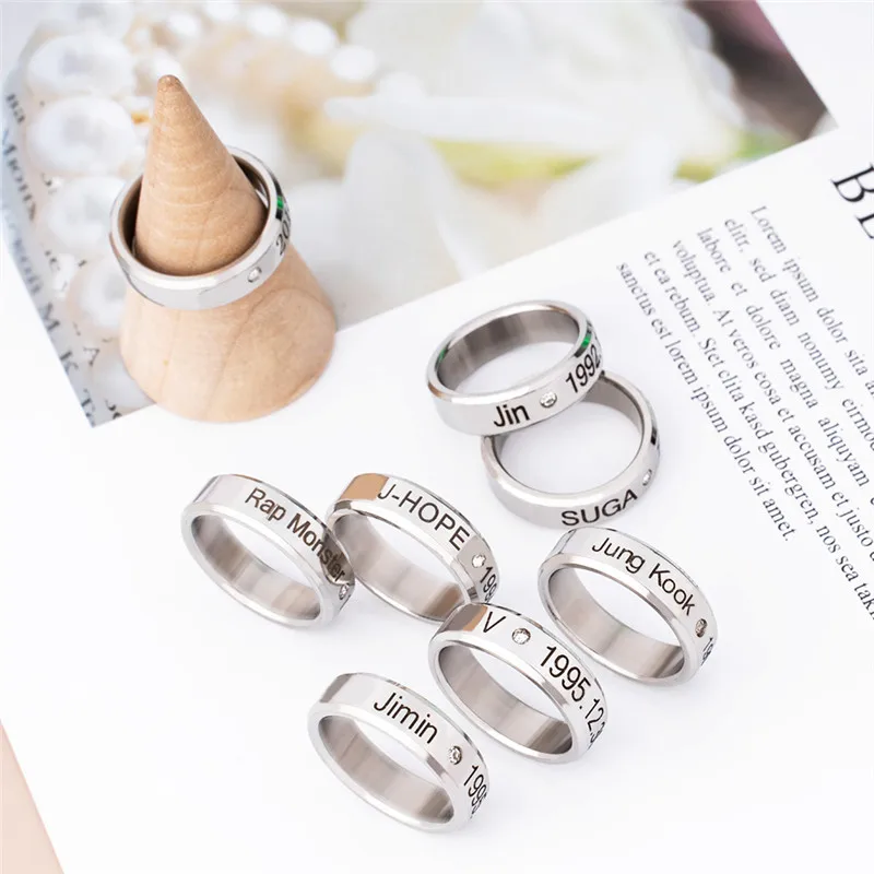 1Pc Kpop Ring Stainless Steel JHOPE Finger Rings Jewelry Rings Accessories for Men Women Female Bangtan Boys Jewelry
1Pc Kpop Ring Stainless Steel JHOPE Finger Rings Jewelry Rings Accessories for Men Women Female Bangtan Boys Jewelry