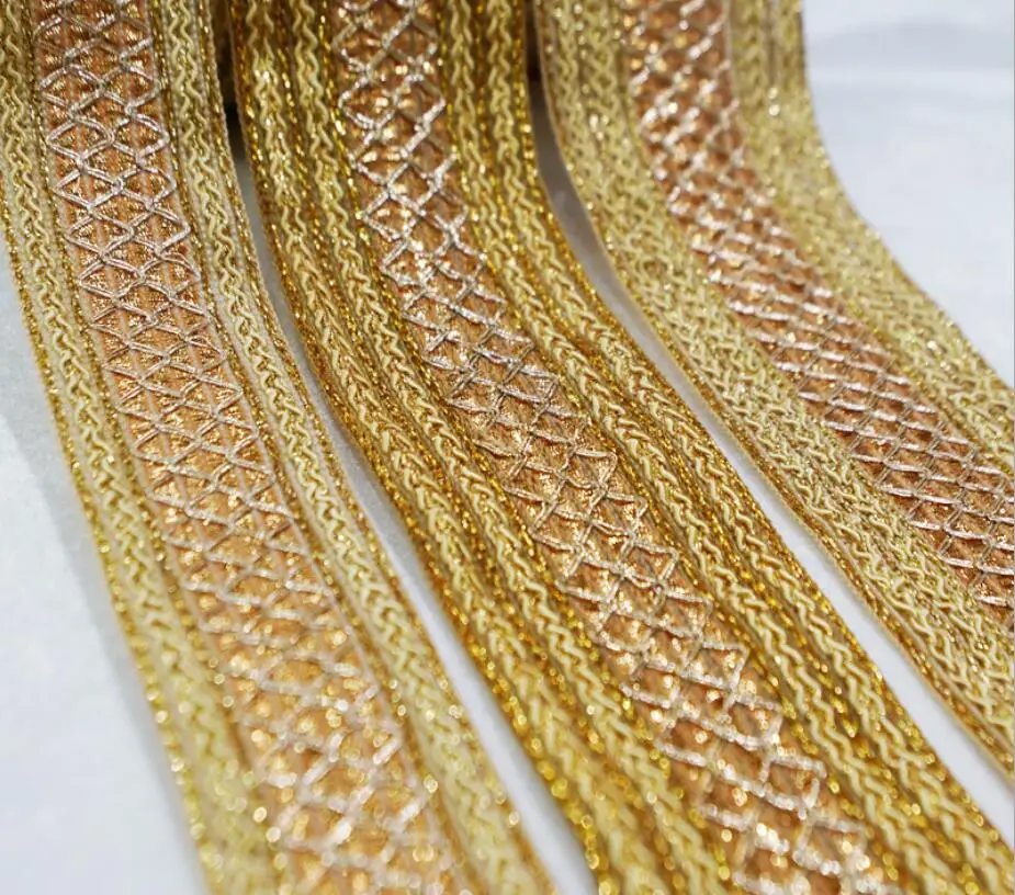 1 lot = 5 yards, gold wire braided ribbon, DIY clothing accessories, shoes and hats decoration materials, ethnic style
1 lot = 5 yards, gold wire braided ribbon, DIY clothing accessories, shoes and hats decoration materials, ethnic style