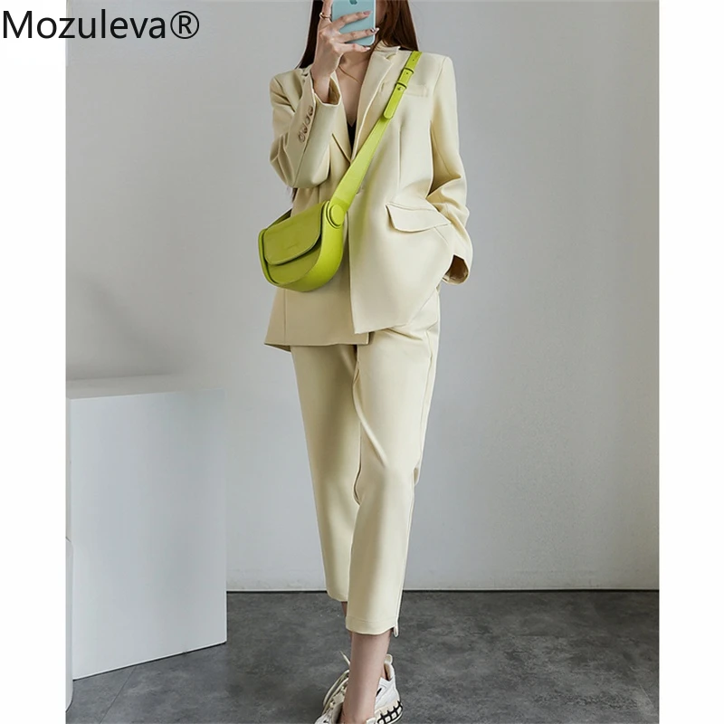 Mozuleva Spring New Fashion Ladies 2 Pieces Blazer Set Long Sleeve Split Suit Jackets & Trousers Elegant Ladies Solid Pant Suits
Mozuleva Spring New Fashion Ladies 2 Pieces Blazer Set Long Sleeve Split Suit Jackets & Trousers Elegant Ladies Solid Pant Suits