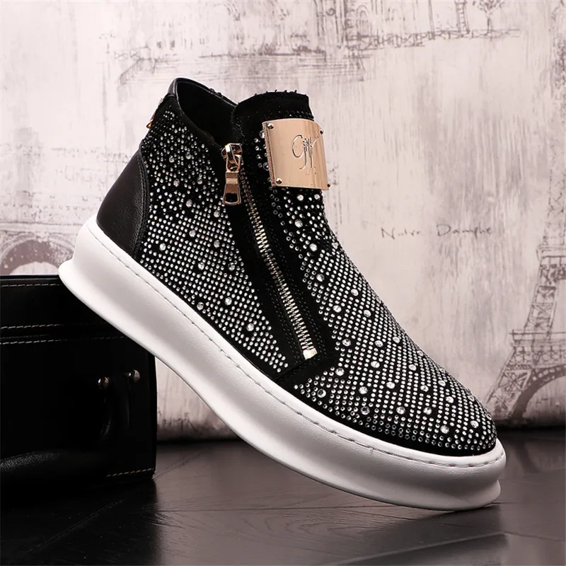 New Men Fashion Embroidery Casual Ankle Boots Spring Autumn Metal Decoration Double Zipper Luxury Designer Sneakers Male Shoes
New Men Fashion Embroidery Casual Ankle Boots Spring Autumn Metal Decoration Double Zipper Luxury Designer Sneakers Male Shoes