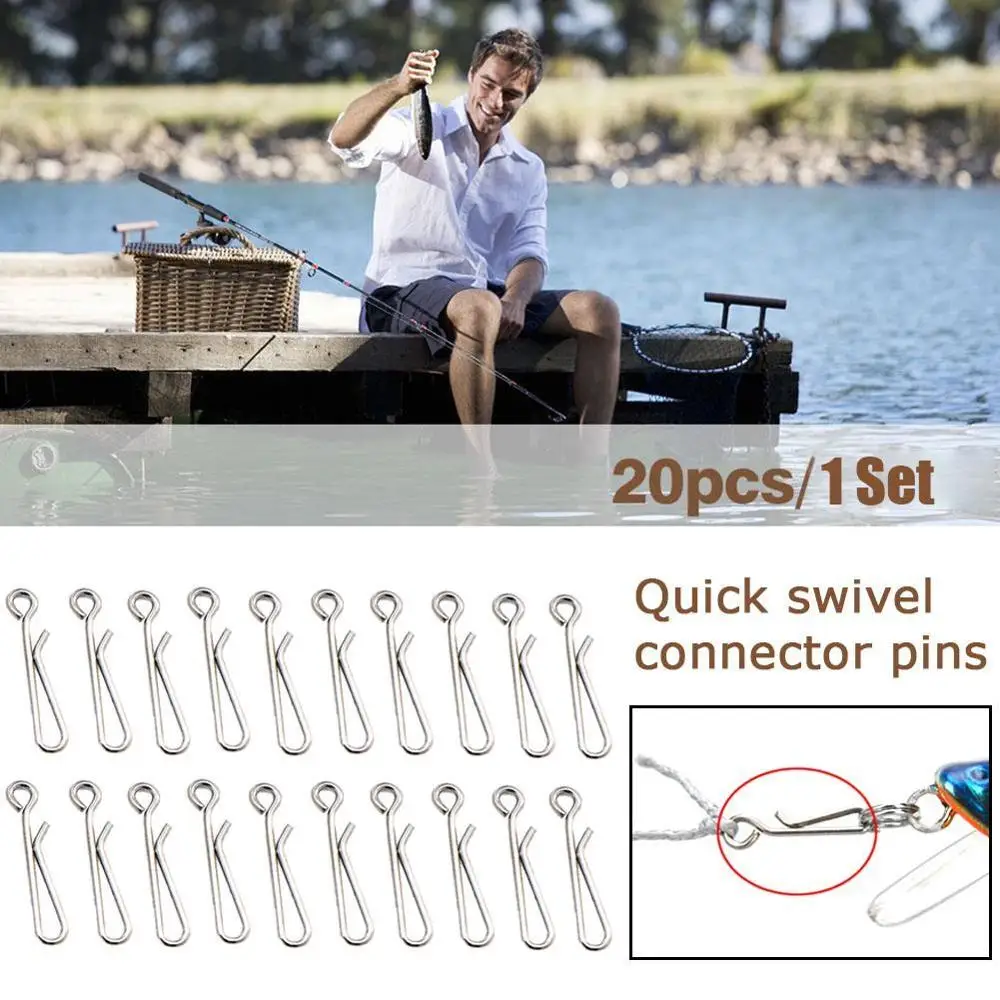20PCS Fishing Connector Q-Shaped Bearing Swivel Quick Terminal Swivels For Carp Accessories Change Tackle Fishing K9I6
20PCS Fishing Connector Q-Shaped Bearing Swivel Quick Terminal Swivels For Carp Accessories Change Tackle Fishing K9I6