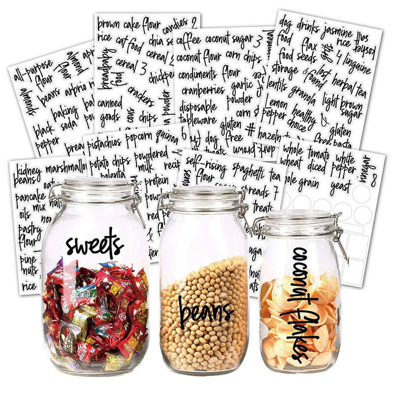 168pc Food Storage Room Label Sticker, Used For Container Pre-printed Waterproof Kitchen Storage Food Label Sticker
168pc Food Storage Room Label Sticker, Used For Container Pre-printed Waterproof Kitchen Storage Food Label Sticker