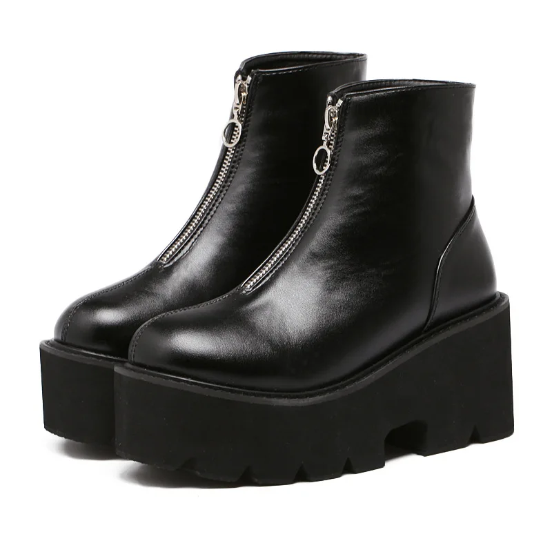 2021 new spring zip open boots women high thick platform Martin boots high heels women shoes PU leather ankle boots for women
2021 new spring zip open boots women high thick platform Martin boots high heels women shoes PU leather ankle boots for women