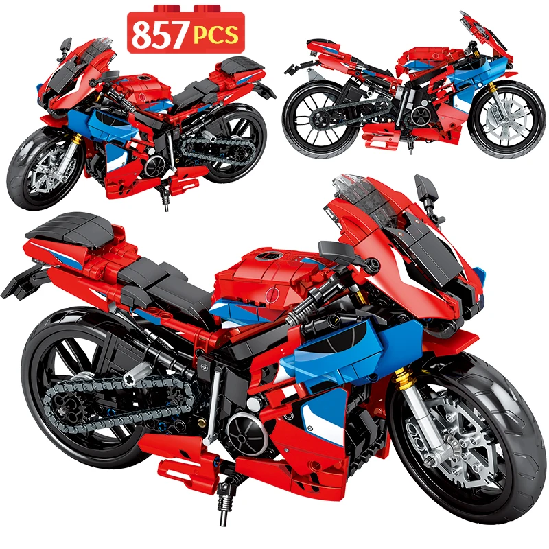 857PCS City Technical Motorcycle Racing Car Model Building Blocks DIY Mechanic Vehicle Assemble Bricks Toys For Children
857PCS City Technical Motorcycle Racing Car Model Building Blocks DIY Mechanic Vehicle Assemble Bricks Toys For Children