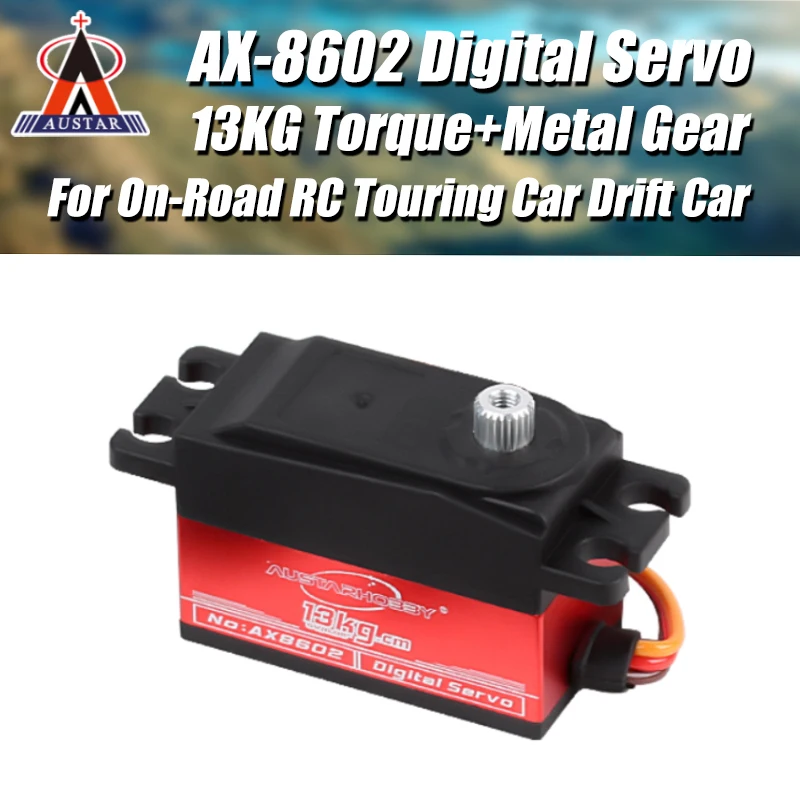AUSTAR AX-8602 13KG Torque Digital Core Motor Servo With Metal Gear for On-Road RC Touring Car Drift Car RC Plane Model
AUSTAR AX-8602 13KG Torque Digital Core Motor Servo With Metal Gear for On-Road RC Touring Car Drift Car RC Plane Model