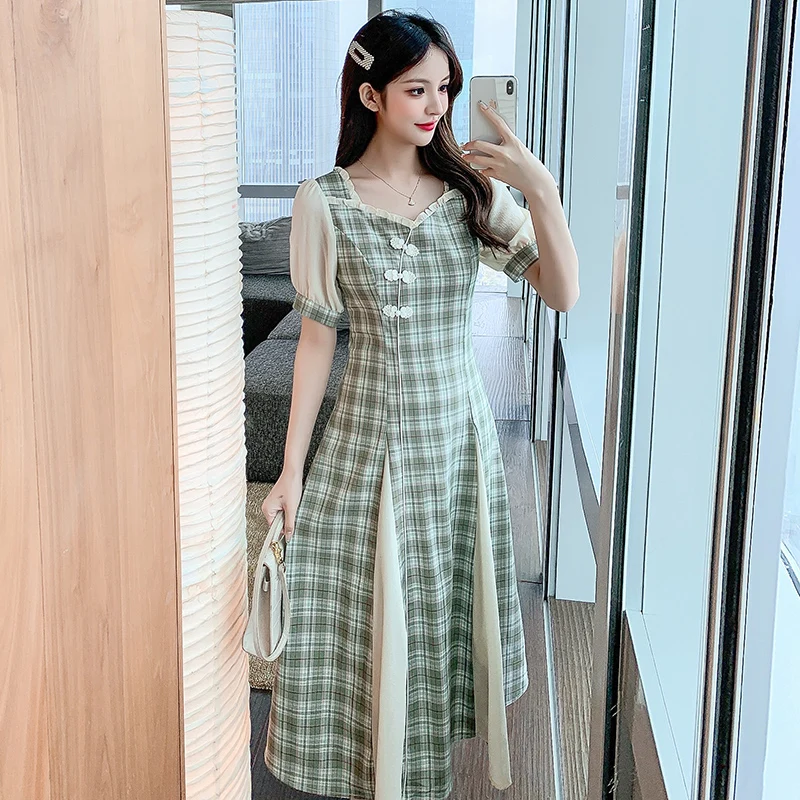 Новинка лета 2021, женское платье с юбкой, тонкое приталенное клетчатое платье Чонсам в стиле ретро для девушек из французских стран, в улучше...
Новинка лета 2021, женское платье с юбкой, тонкое приталенное клетчатое платье Чонсам в стиле ретро для девушек из французских стран, в улучше...