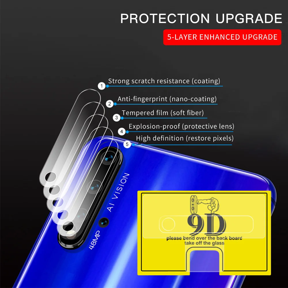 Защитное стекло закаленное 2 в 1 для Huawei P20/P30/P40 Lite/P20 Pro/8X/9X/9/10 Lite/10i/20i | Мобильные