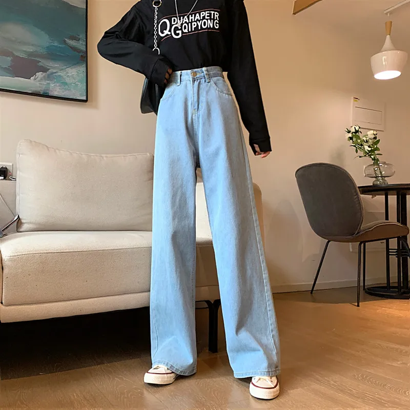 Woman Jeans High Waist Clothes Wide Leg Denim Clothing Blue Streetwear Vintage Quality 2021 Fashion Harajuku Straight Pants
Woman Jeans High Waist Clothes Wide Leg Denim Clothing Blue Streetwear Vintage Quality 2021 Fashion Harajuku Straight Pants