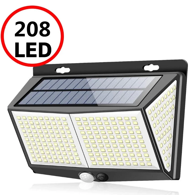 208LED Solar Light Human Body Sensor Solar Lamp IP65 solar light outdoors automatic adjust brightness Garden Street sun Light
208LED Solar Light Human Body Sensor Solar Lamp IP65 solar light outdoors automatic adjust brightness Garden Street sun Light