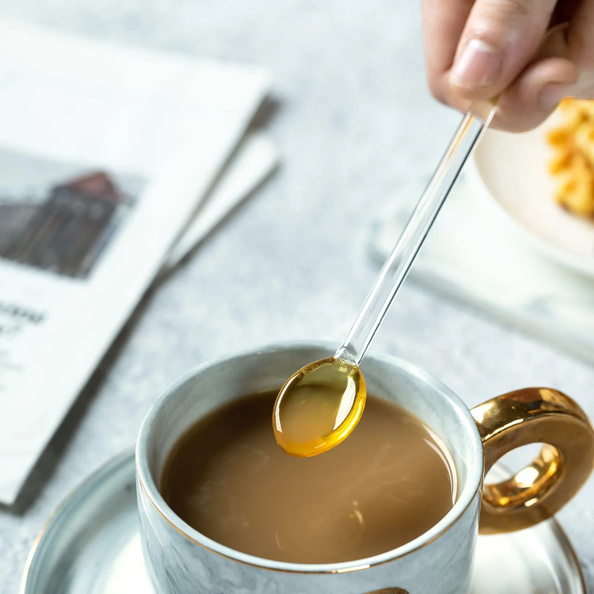 Glass Spoon Heat Resistant Stirring Bar Coffee Dessert Spoon Household Salt Sugar Spoon Seasoning Can Spoon Tea Can Spoon
Glass Spoon Heat Resistant Stirring Bar Coffee Dessert Spoon Household Salt Sugar Spoon Seasoning Can Spoon Tea Can Spoon