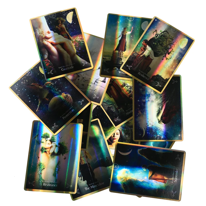 Board Games Tarot Cards Oracle Of The Queen Of Moon Holographic Divination For Adults And Children Playing Card
Board Games Tarot Cards Oracle Of The Queen Of Moon Holographic Divination For Adults And Children Playing Card