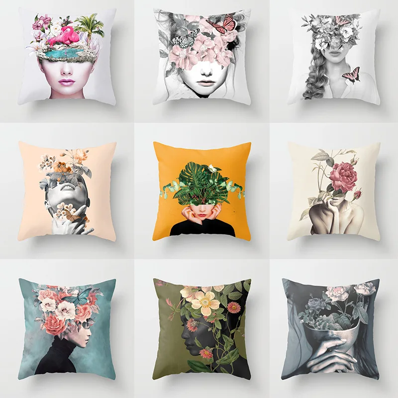 New Style Printed Woman Flower Avatar Pillow Cover Home Sofa Office Pillow Case
New Style Printed Woman Flower Avatar Pillow Cover Home Sofa Office Pillow Case