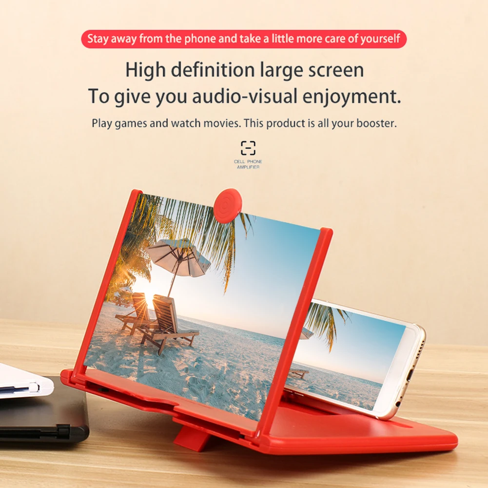 10 inch 5D Mobile Phone Screen Magnifier HD Video Amplifier Stand Bracket Movie Game Magnifying Foldable Phone Desktop Holder
10 inch 5D Mobile Phone Screen Magnifier HD Video Amplifier Stand Bracket Movie Game Magnifying Foldable Phone Desktop Holder
