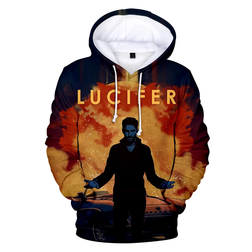 Пальто Hoge Kwaliteit Lucifer Толстовка Люцифер Morningstar толстовки Mooie уличные Capuchon Herfst mannen