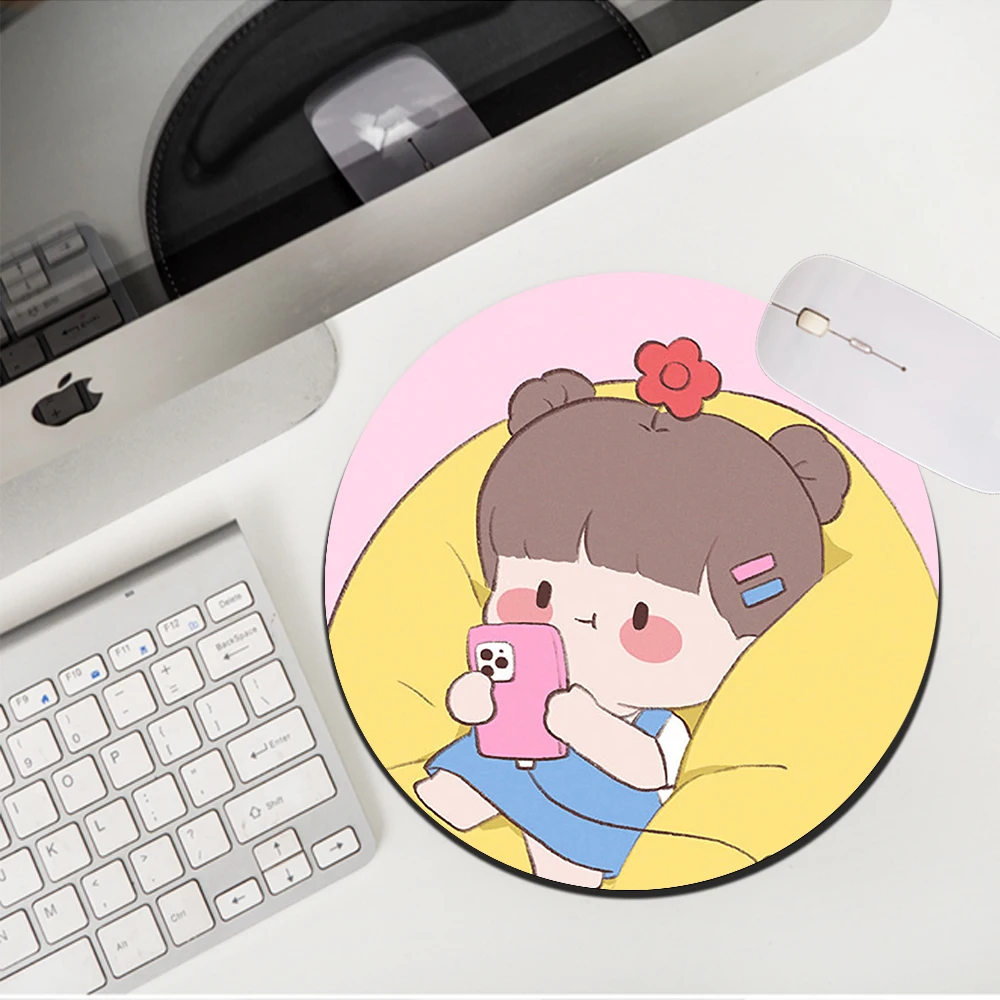 Kawaii Cartoon Girl Round Small Mouse Pad Mouse Mats Rugs Gaming Accessories Desk Mat Non-slip for The Mouse for Gamer PC Laptop
Kawaii Cartoon Girl Round Small Mouse Pad Mouse Mats Rugs Gaming Accessories Desk Mat Non-slip for The Mouse for Gamer PC Laptop