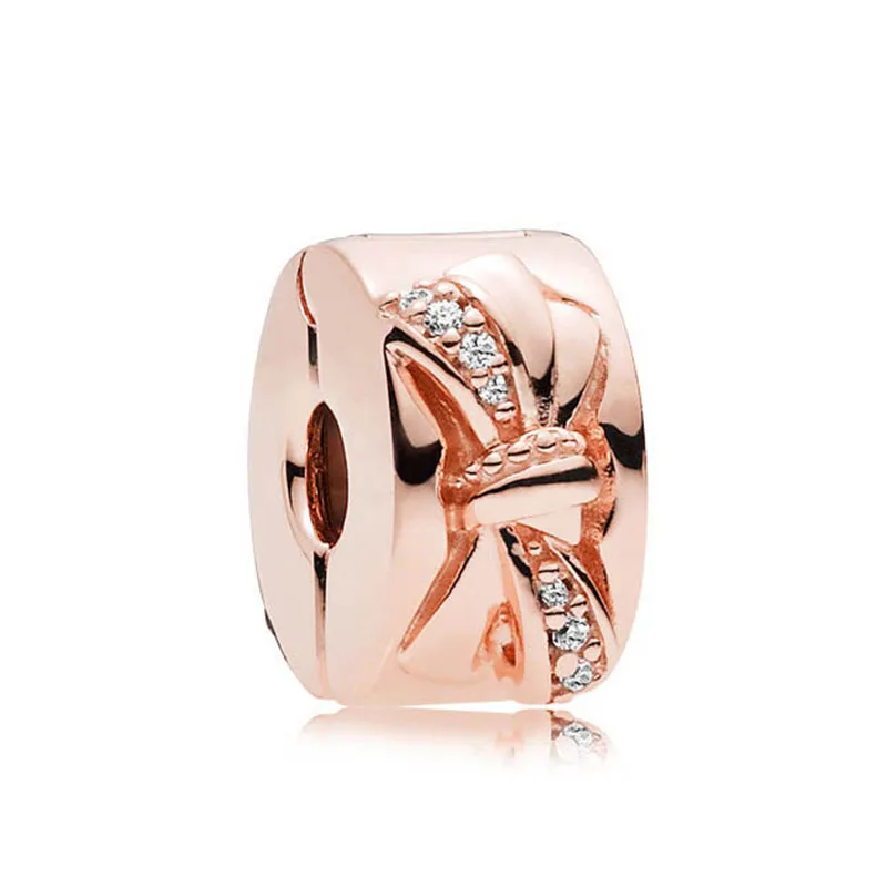 100% 925 Sterling Silver Charm Rose Gold Round Bow Clip Fit Pan Women Bracelet & Necklace Diy Jewelry
100% 925 Sterling Silver Charm Rose Gold Round Bow Clip Fit Pan Women Bracelet & Necklace Diy Jewelry