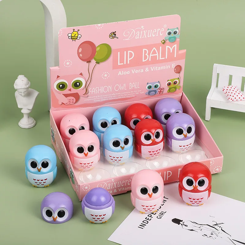 Wholesale Moisturizing Lip Balm Cute Kawaii Owl Ball Aloe Vera Vitamin E Lips Care for Girl Children Party Gifts
Wholesale Moisturizing Lip Balm Cute Kawaii Owl Ball Aloe Vera Vitamin E Lips Care for Girl Children Party Gifts