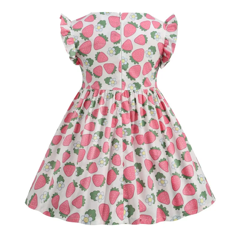 Baby girl summer sweet strawberry printed dress kids casual flying sleeve a-line princess dress
Baby girl summer sweet strawberry printed dress kids casual flying sleeve a-line princess dress