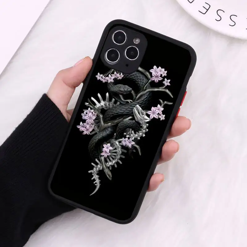 Phone Case For iPhone 12 11 Mini Pro XR XS Max 7 8 Plus X Animal Snake and Flower Matte transparent Cover
Phone Case For iPhone 12 11 Mini Pro XR XS Max 7 8 Plus X Animal Snake and Flower Matte transparent Cover