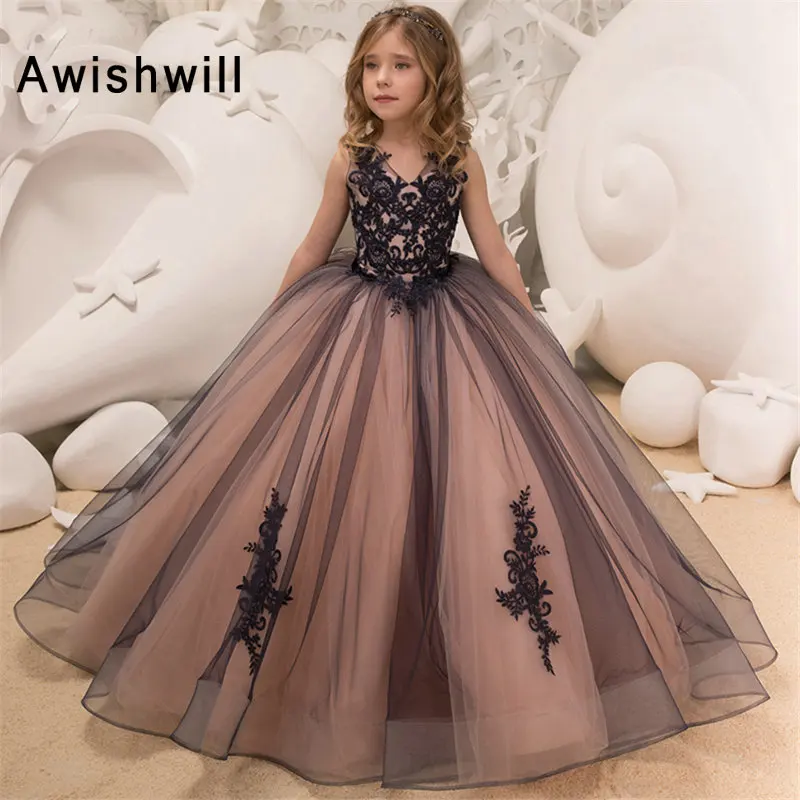 2020 Flower Girl Dress Applique Tulle Double V Neck Princess Pageant Dresses for Girls Ball Gown Party Dress
2020 Flower Girl Dress Applique Tulle Double V Neck Princess Pageant Dresses for Girls Ball Gown Party Dress