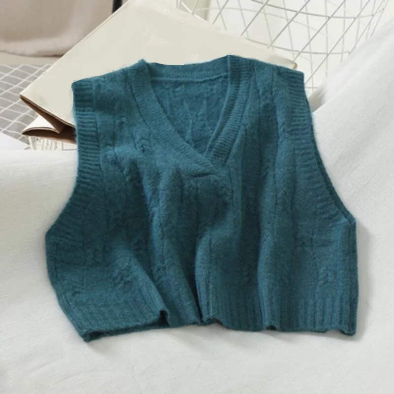 Women Short Knitted Sweater Sleeveless Women Loose Vest Ladies V-Neck Pullover Tops Teenager Girls Waistcoat Pull Femme JW9927
Women Short Knitted Sweater Sleeveless Women Loose Vest Ladies V-Neck Pullover Tops Teenager Girls Waistcoat Pull Femme JW9927