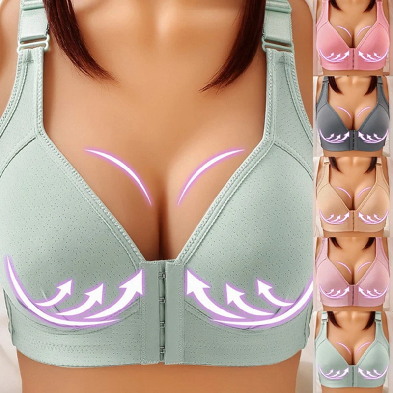 Бюстгальтер с полной чашкой и передней застежкой, нижнее белье, сборный дышащий тонкий бюстгальтер без стальных колец, нижнее белье, бюстга... 
Бюстгальтер с полной чашкой и передней застежкой, нижнее белье, сборный дышащий тонкий бюстгальтер без стальных колец, нижнее белье, бюстга...