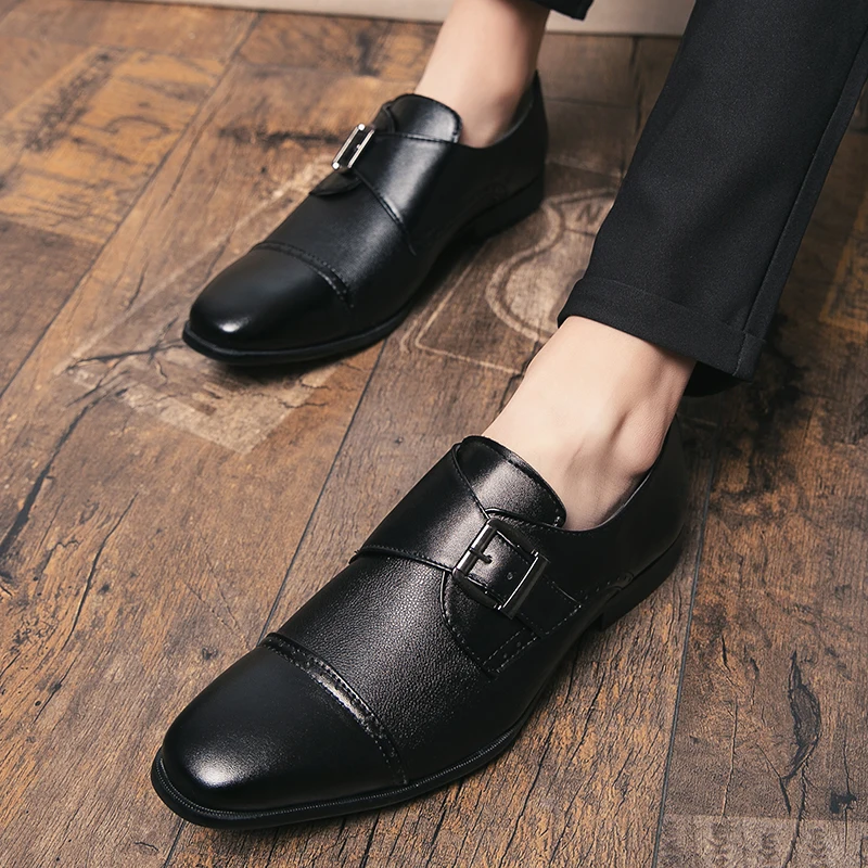 FIXSYS Fashion Mens Dress Loafers Vintage Monk Strap Shoes Man Business Wedding Shoes Pointed-toe Oxfords Handmade Formal Shoes
FIXSYS Fashion Mens Dress Loafers Vintage Monk Strap Shoes Man Business Wedding Shoes Pointed-toe Oxfords Handmade Formal Shoes