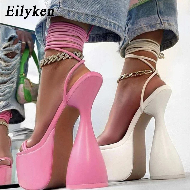 Eilyken 2022 New Roman Strappy Chunky Heels Fashion Big Fish Peep Toe Ankle Cross Lace-up Platform Sandals Women Shoes Size 40
Eilyken 2022 New Roman Strappy Chunky Heels Fashion Big Fish Peep Toe Ankle Cross Lace-up Platform Sandals Women Shoes Size 40