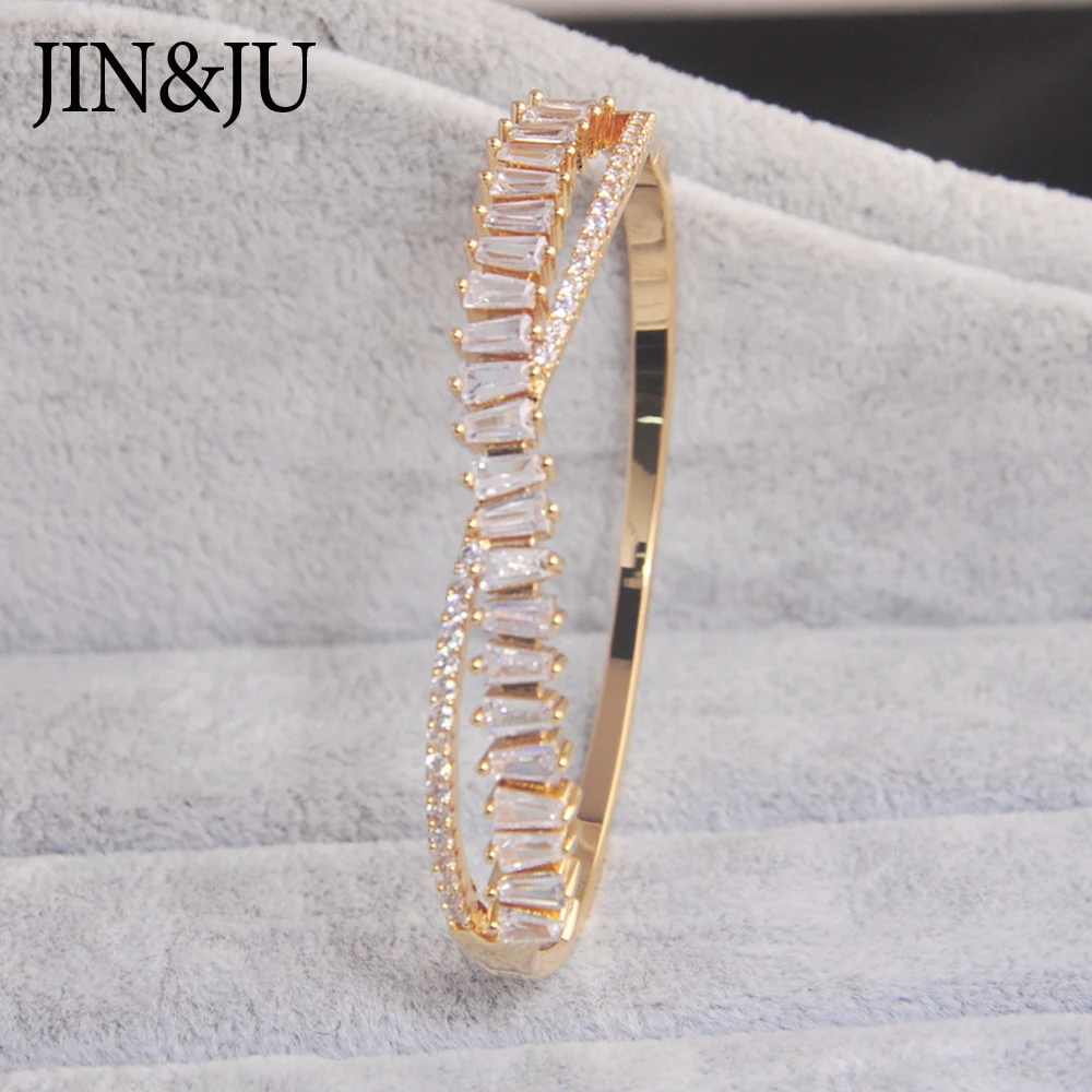 JIN&JU Gold-Color Bracelet For Women Charms Cuff Bangles Femme Dubai AA Cubic Zirconia Jewelry Pulseras Mujer Mother's Day Gift 
JIN&JU Gold-Color Bracelet For Women Charms Cuff Bangles Femme Dubai AA Cubic Zirconia Jewelry Pulseras Mujer Mother's Day Gift