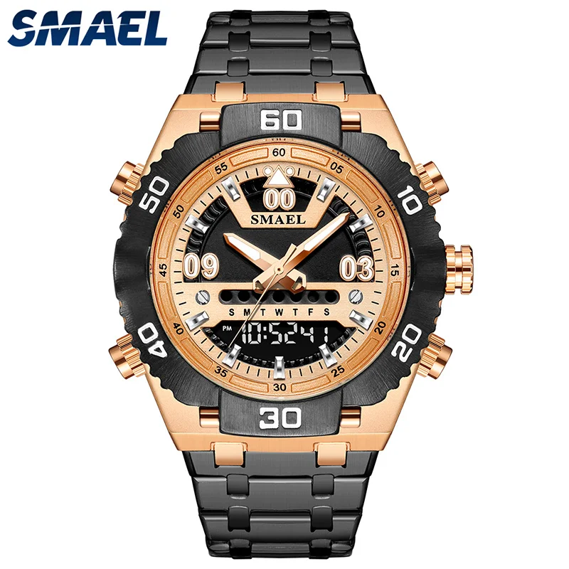 Quartz Watches Men Wristwatches Fashion Business Style Stainless Steel Band Clock With Digital Dispaly Watch SL-6006 Men Watch
Quartz Watches Men Wristwatches Fashion Business Style Stainless Steel Band Clock With Digital Dispaly Watch SL-6006 Men Watch