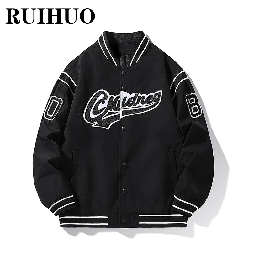 RUIHUO Baseball Mens Jacket Clothes Japanese Varsity Bomber Coat Korean Windbreaker Harajuku Clothes 2XL 2022 Spring New
RUIHUO Baseball Mens Jacket Clothes Japanese Varsity Bomber Coat Korean Windbreaker Harajuku Clothes 2XL 2022 Spring New