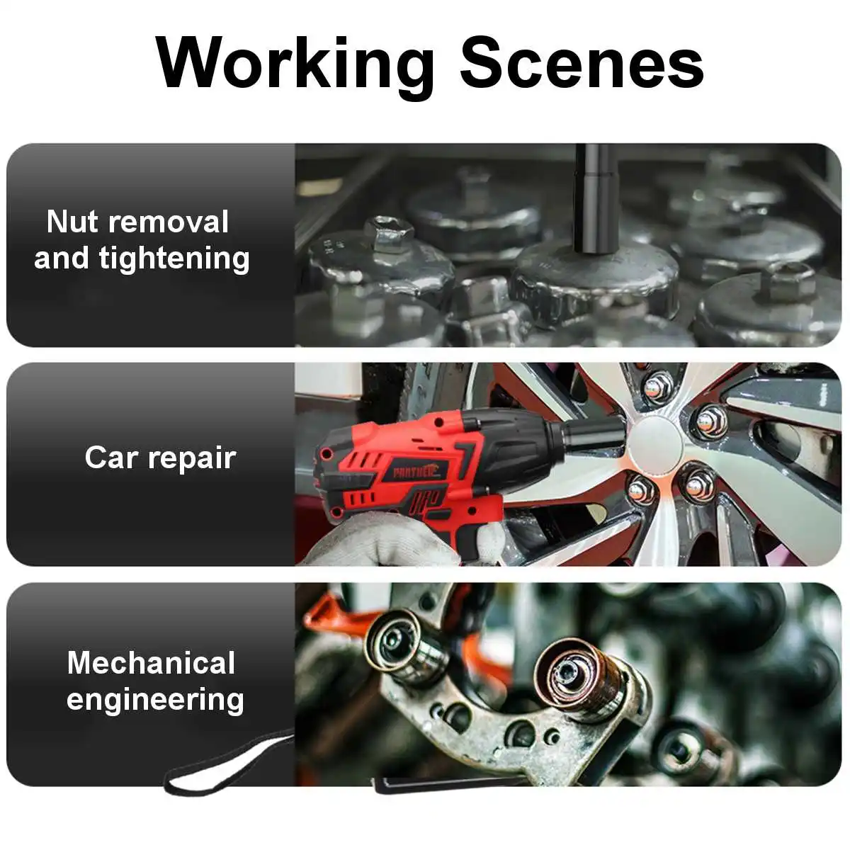 110-240V 8800mah 72VF Brushless Electric Impact Wrench 1/2 Lithium-Ion Battery 3500rpm 320Nm Torque
110-240V 8800mah 72VF Brushless Electric Impact Wrench 1/2 Lithium-Ion Battery 3500rpm 320Nm Torque