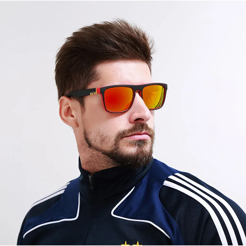 Мужские зеркальные солнечные очки KDEAM роскошные поляризационные солнцезащитные