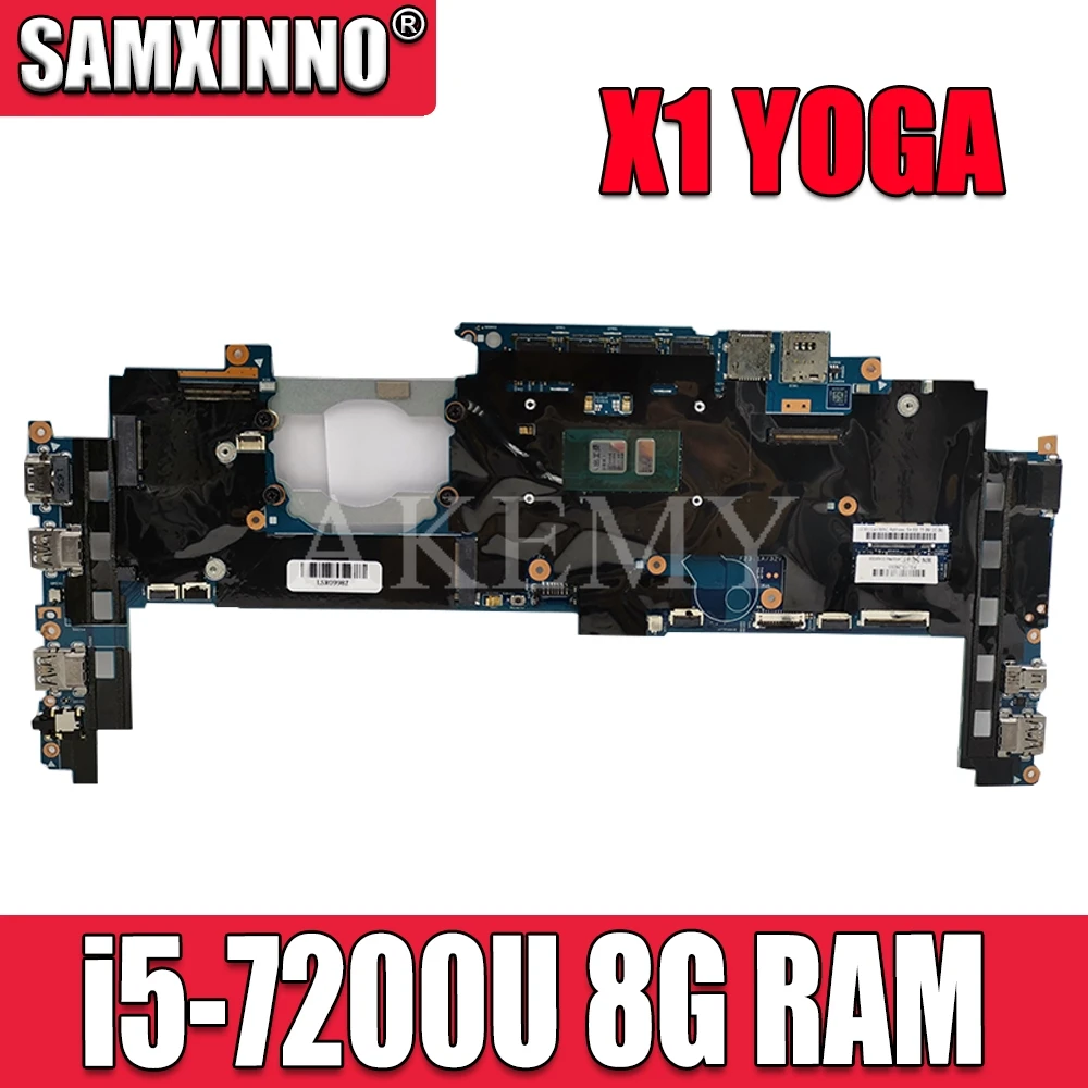 Laptop motherboard For Lenovo Thinkpad X1 YOGA 16822-1 01YR141 Mainboard Core SR342 i5-7200U With 8G RAM DDR4 TESTED
Laptop motherboard For Lenovo Thinkpad X1 YOGA 16822-1 01YR141 Mainboard Core SR342 i5-7200U With 8G RAM DDR4 TESTED