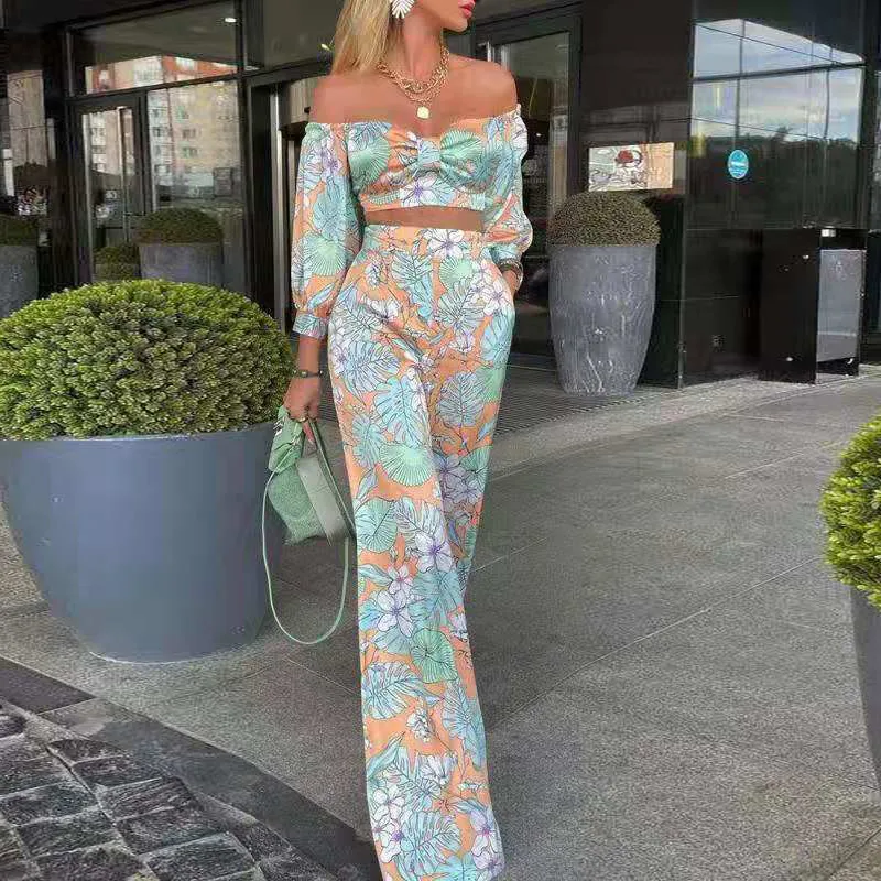 Women's Set Elegant Koren Fashion Printed New Mid-sleeve Summer Holiday Streetwear Female Tops Long Pants Autumn 2 Piece Sets
Women's Set Elegant Koren Fashion Printed New Mid-sleeve Summer Holiday Streetwear Female Tops Long Pants Autumn 2 Piece Sets