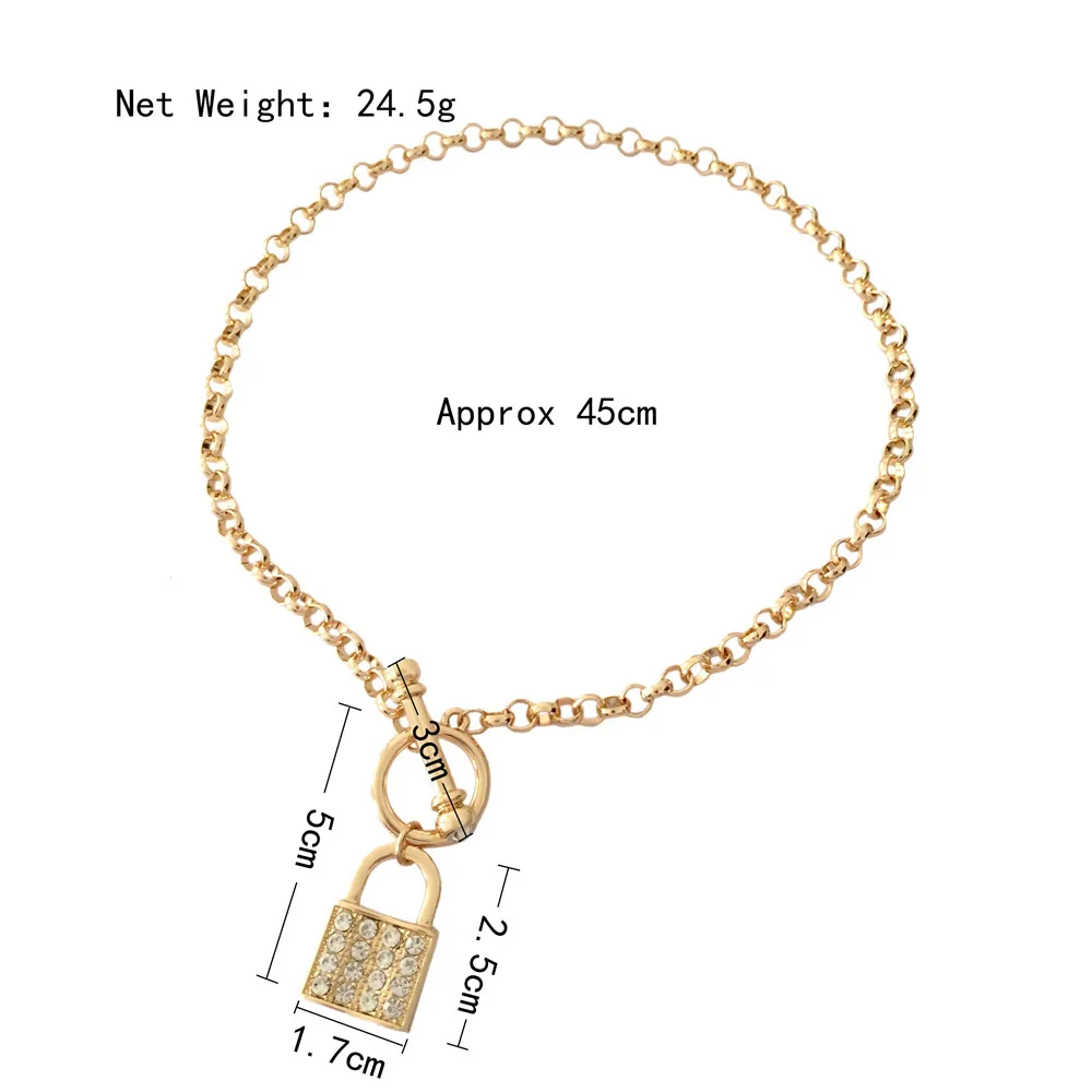 Trendy Loking Heart Theme Delicate Shiny Lock Shape Bar Pendant 45cm Length Necklace For Women Girl Party Decoration Jewelry
Trendy Loking Heart Theme Delicate Shiny Lock Shape Bar Pendant 45cm Length Necklace For Women Girl Party Decoration Jewelry