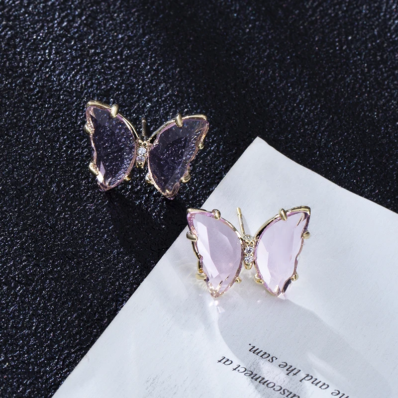 Ant Angel Crystal Butterfly Earrings Transparent Drop Ear Studs for Women Shiny Rhinestone Fashion Jewelry
Ant Angel Crystal Butterfly Earrings Transparent Drop Ear Studs for Women Shiny Rhinestone Fashion Jewelry