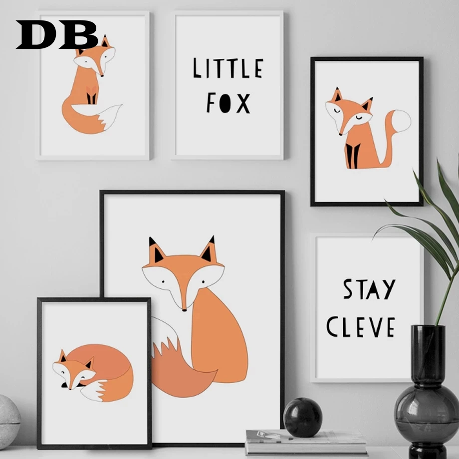 Cartoon Animal Fox Quotes Nordic Posters And Prints Wall Art Canvas Painting Nursery Wall Pictures Baby Girl Boy Room Home Decor 
Cartoon Animal Fox Quotes Nordic Posters And Prints Wall Art Canvas Painting Nursery Wall Pictures Baby Girl Boy Room Home Decor