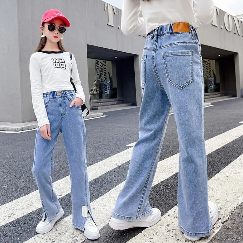 Hot selling spring autumn new jeans children fashion Split fork denim pants Trousers kids pants teenage jeans 6-16Y wz358
Hot selling spring autumn new jeans children fashion Split fork denim pants Trousers kids pants teenage jeans 6-16Y wz358